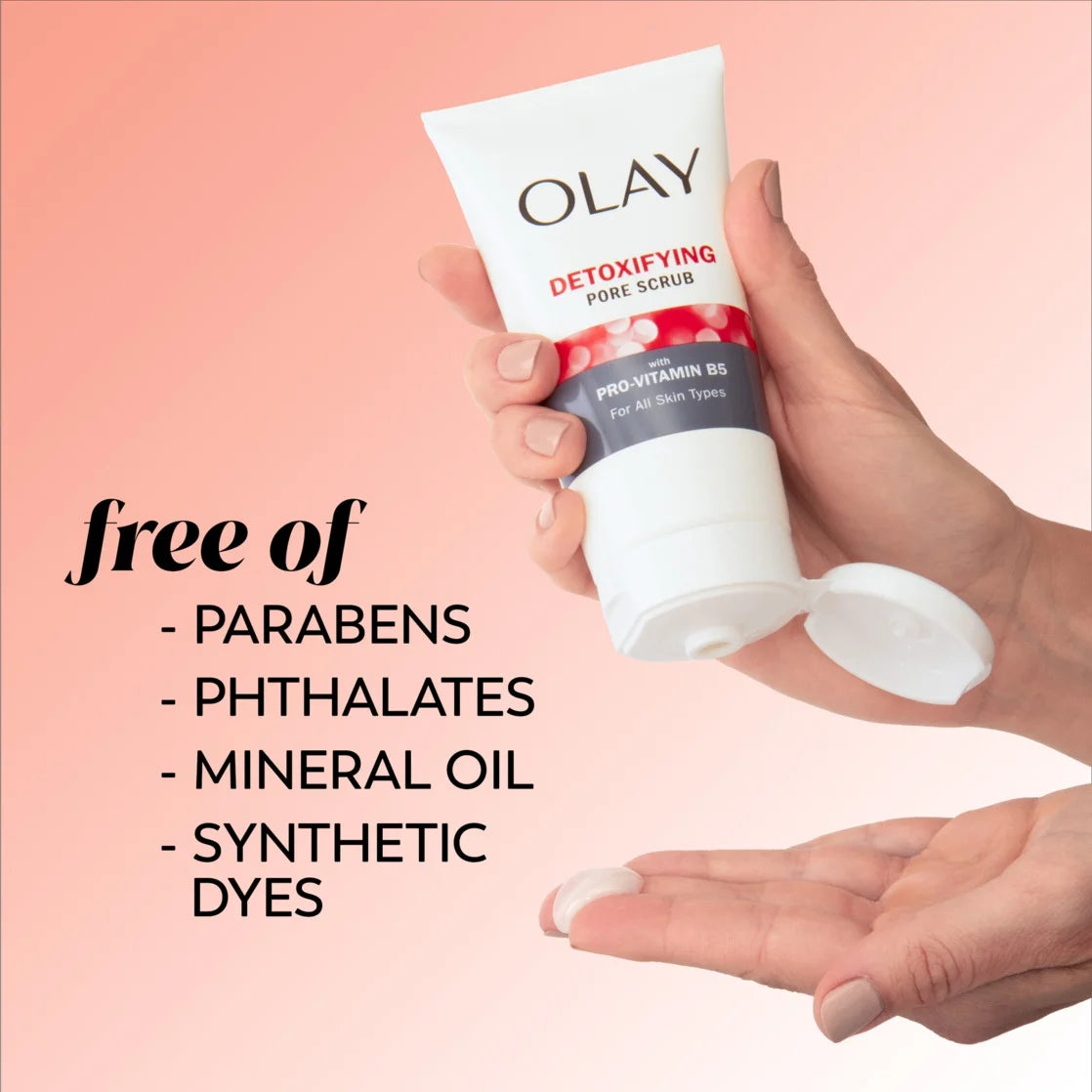 Olay Face Wash, Regenerist Detoxifying Pore Scrub Facial Cleanser, Face Scrub for All Skin Types, 5.0 fl oz