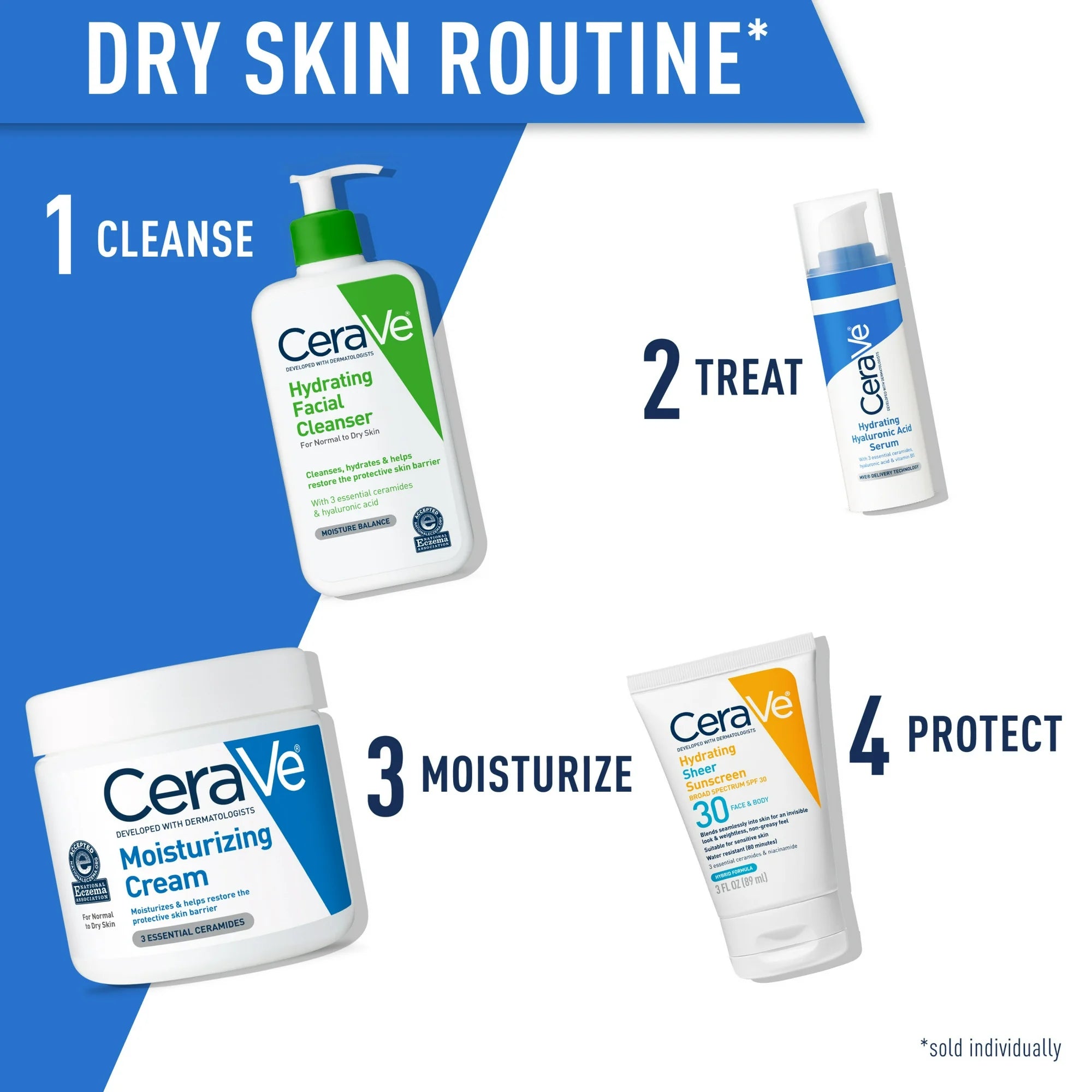 CeraVe Moisturizing Cream, Face & Body Moisturizer for Normal to Very Dry Skin, 16 oz