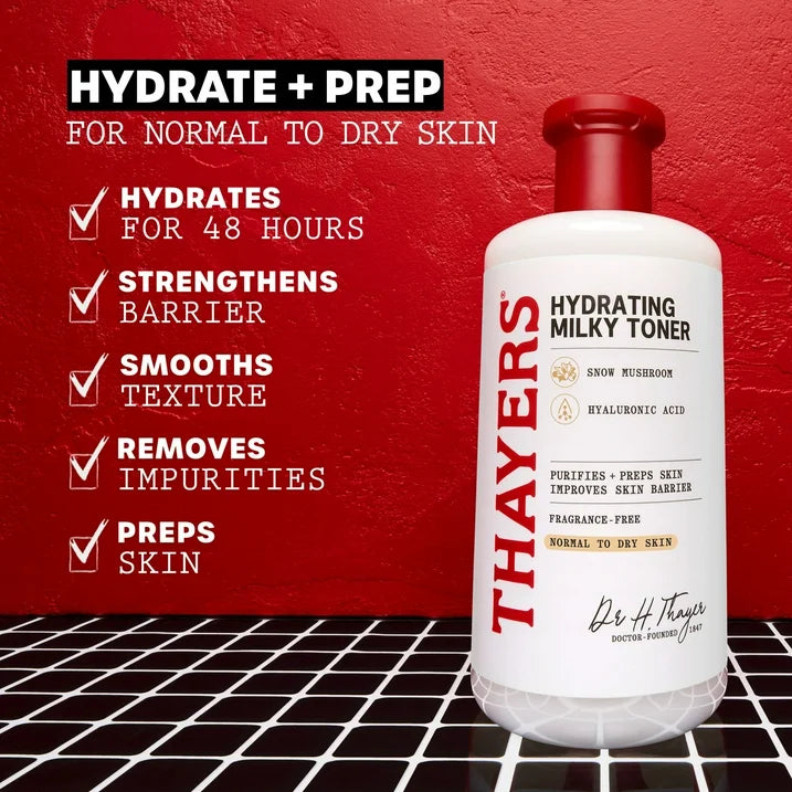 Thayers Milky Hydrating Face Toner with Snow Mushroom and Hyaluronic Acid 8.5 fl oz