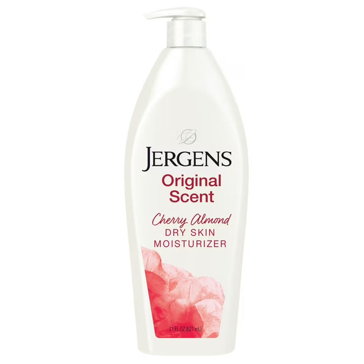 Jergens Original Scent with Cherry Almond Body Lotion Moisturizer for Dry Skin, 21 oz