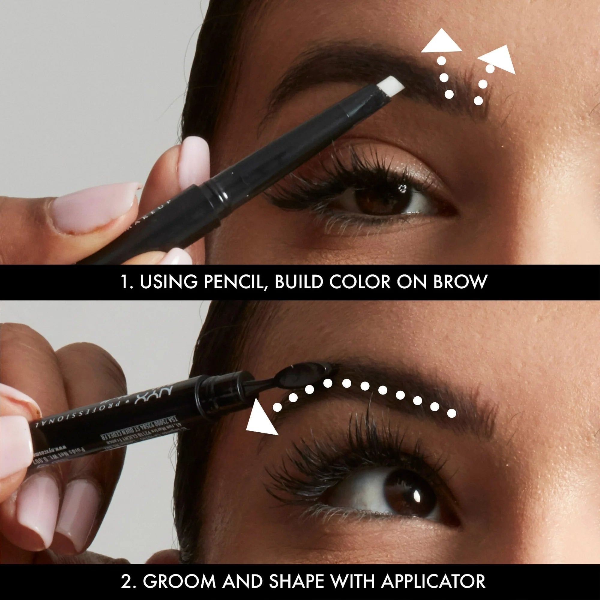 NYX Professional Makeup Fill & Fluff Eyebrow Pencil Pomade, Ash Brown