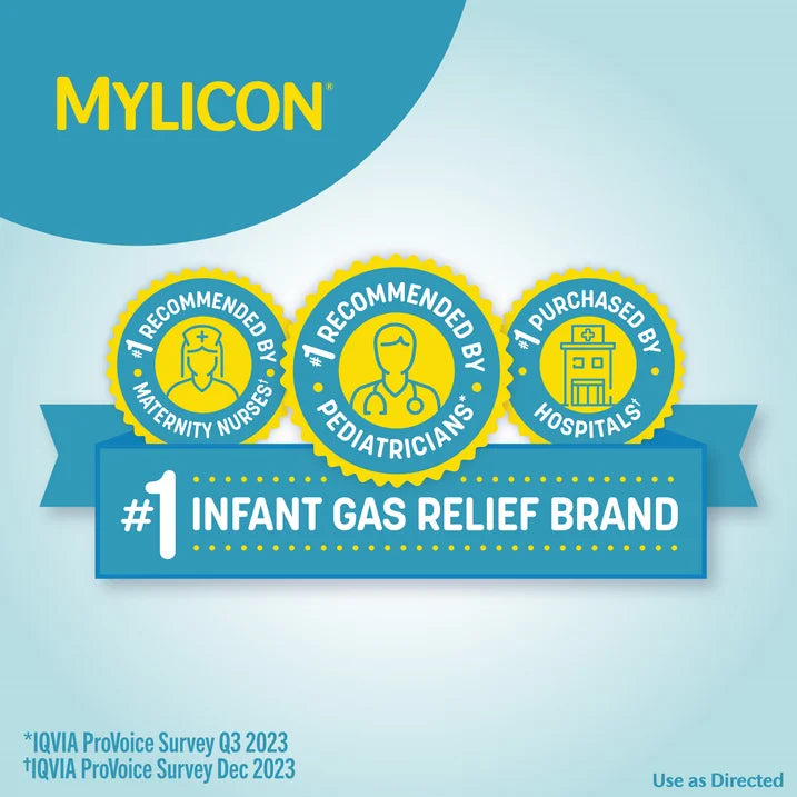 Mylicon Infants' Gas Relief Drops, Dye Free, 1.0 fl oz