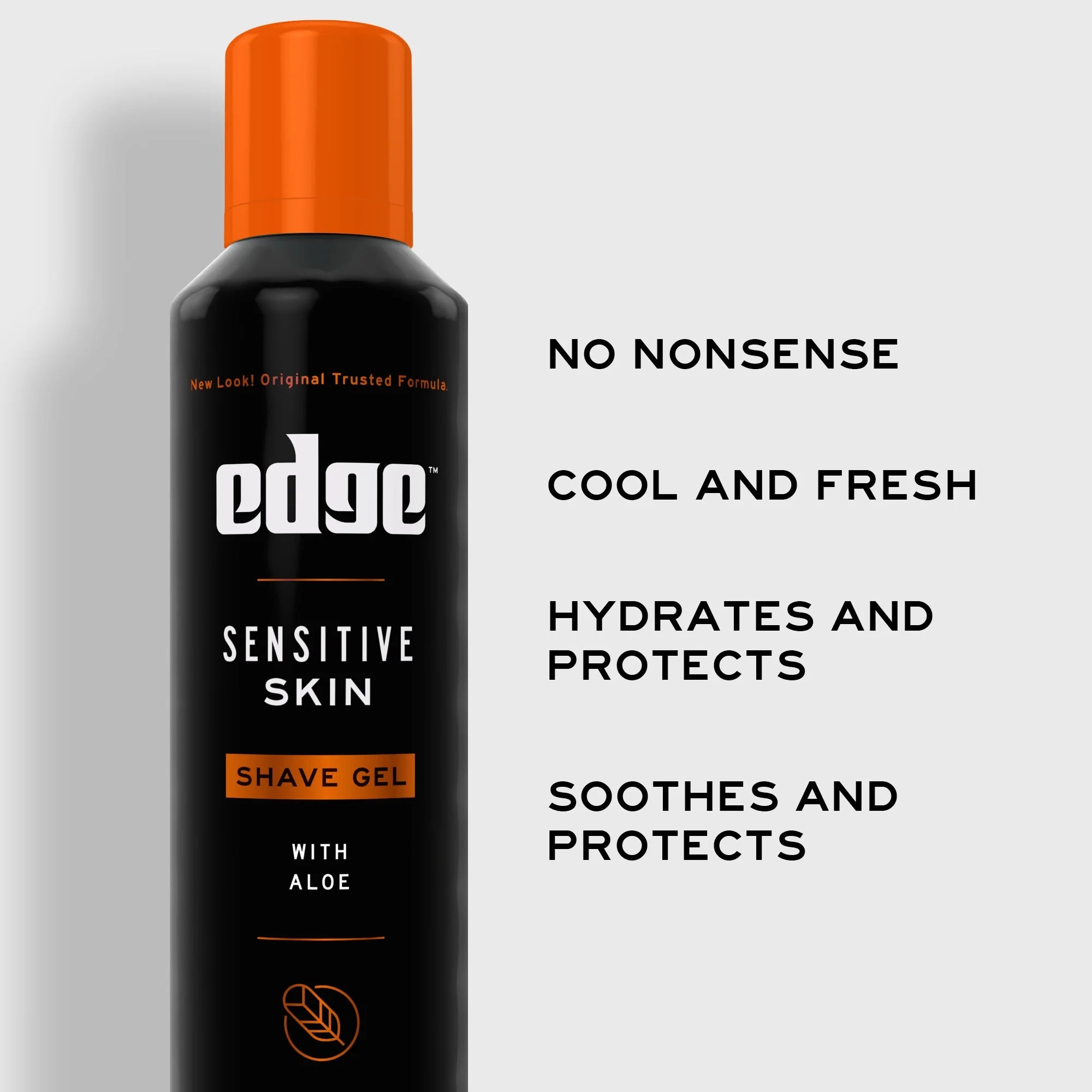 Edge Sensitive Skin Shave Gel for Men with Aloe, Twin Pack, Unscented, 14 oz.
