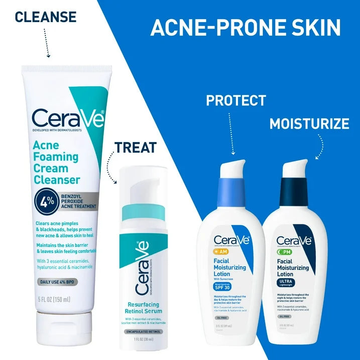 Cerave Acne Foaming Cream Cleanser, 5 fl oz