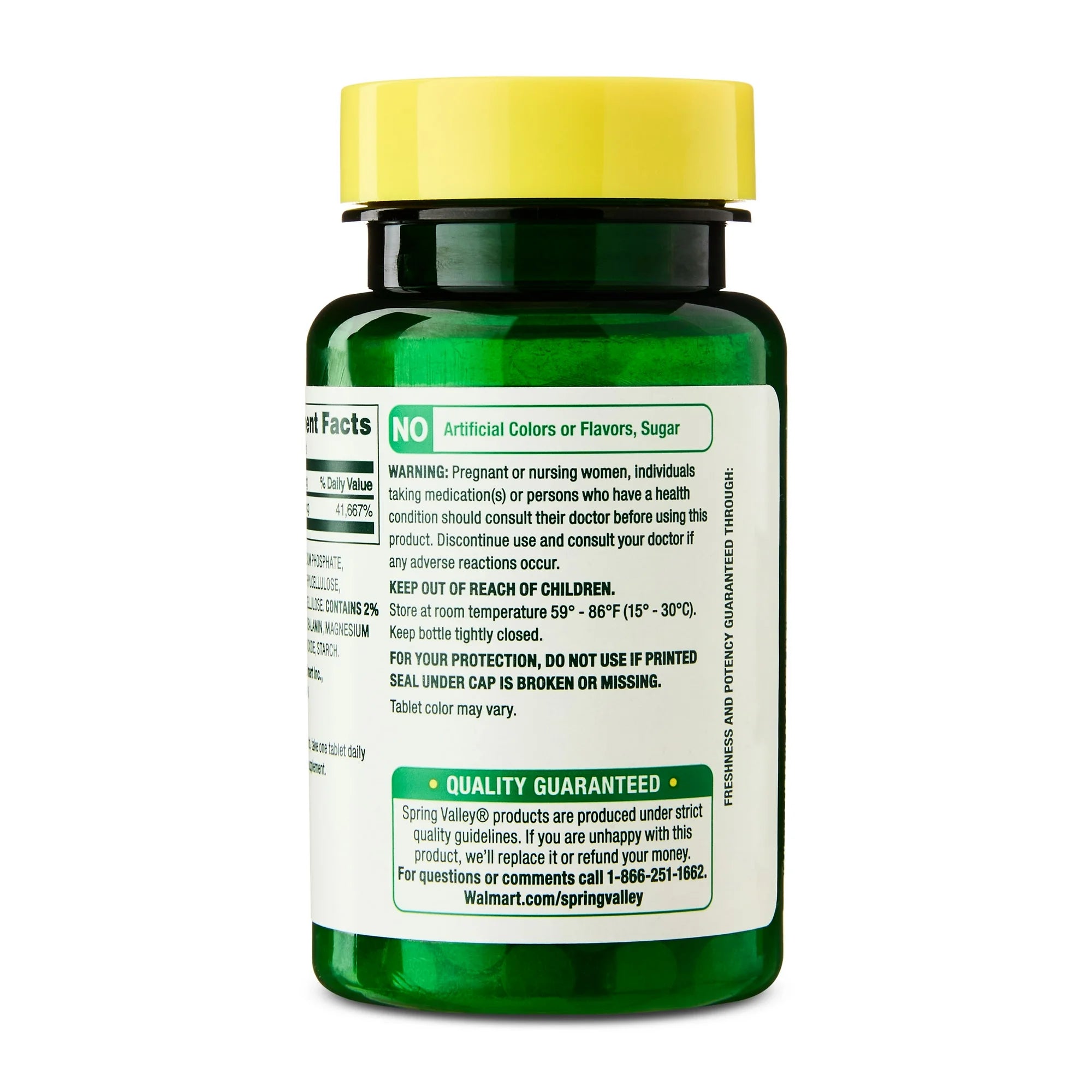 Spring Valley Vitamin B12 Supplement Timed-Release Tablets for Metabolism Support, 1000 mcg, 60 Count
