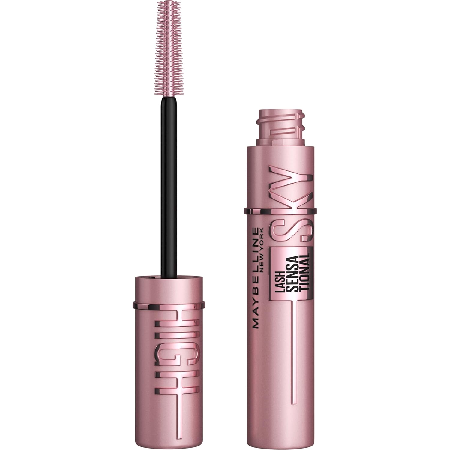 Maybelline Lash Sensational Sky High Mascara – Blackest Black | Lengthening, Volumizing & Washable Formula