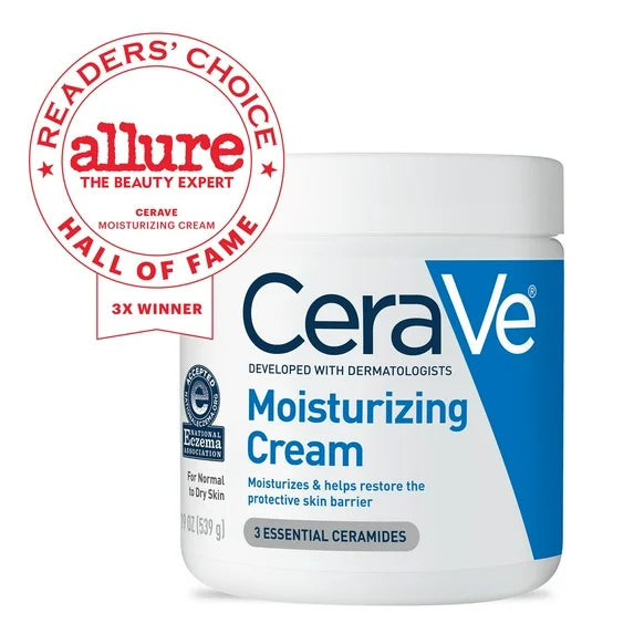 CeraVe Moisturizing Cream, Face & Body Moisturizer for Normal to Very Dry Skin, 16 oz