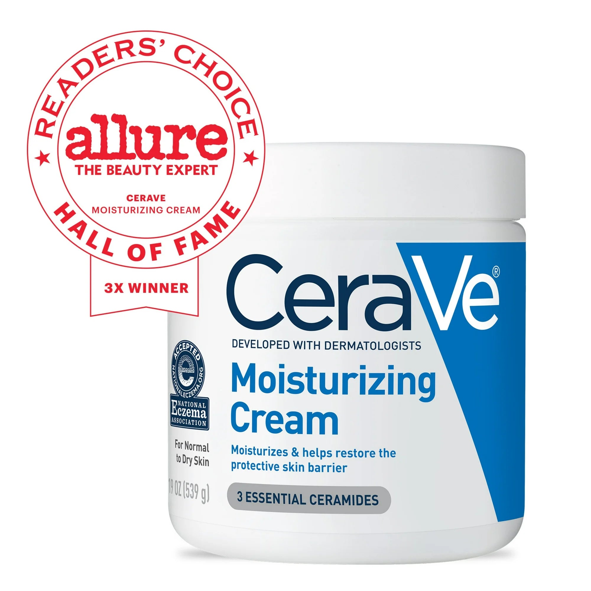 CeraVe Moisturizing Cream, Face & Body Moisturizer for Normal to Very Dry Skin, 16 oz