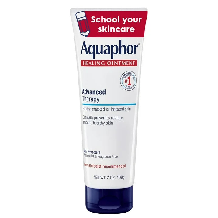 Aquaphor Healing Ointment Skin Protectant for Dry, Cracked, Irritated Skin, Fragrance Free, 7 oz