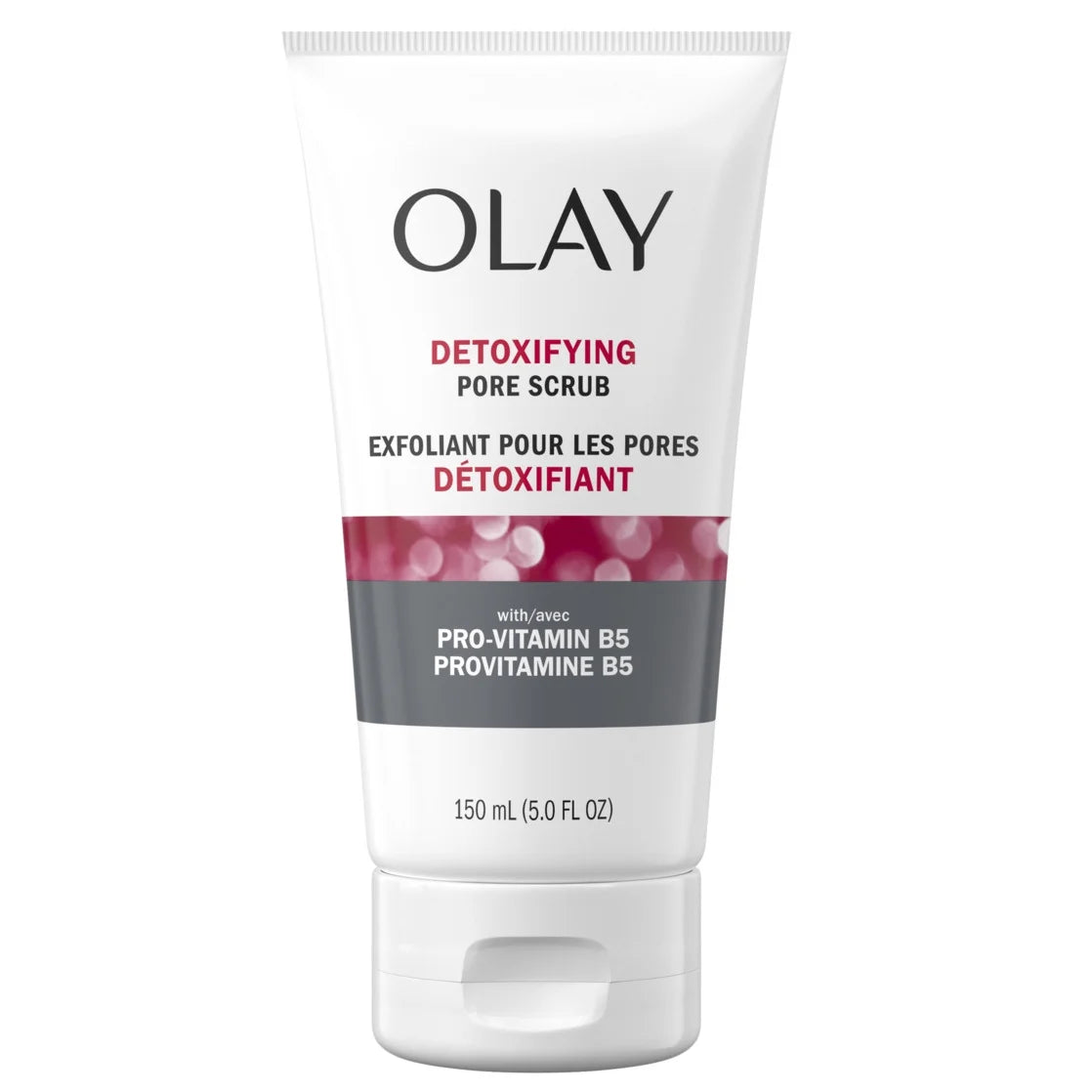 Olay Face Wash, Regenerist Detoxifying Pore Scrub Facial Cleanser, Face Scrub for All Skin Types, 5.0 fl oz