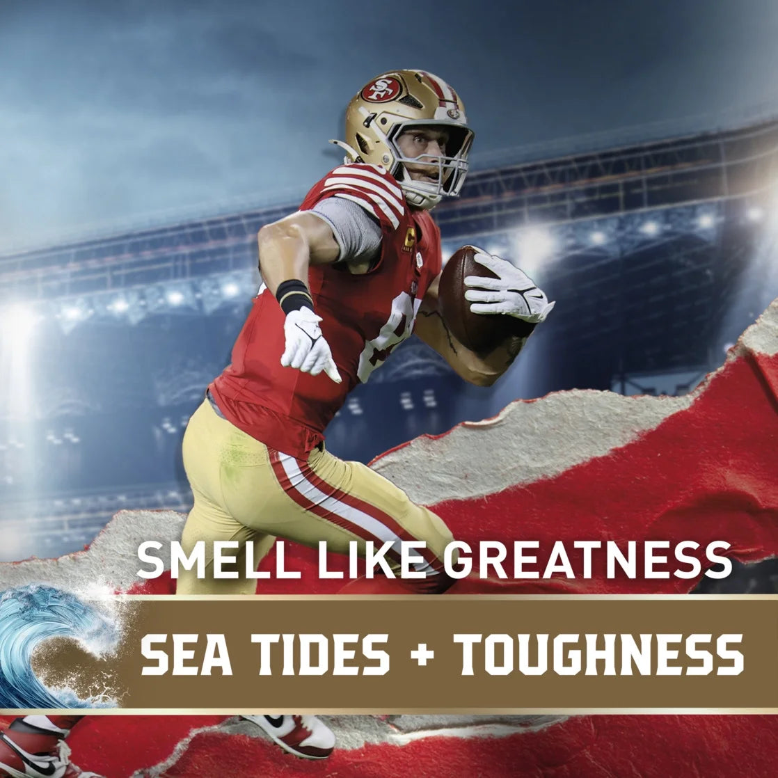 Old Spice Body Wash for Men, NFL Collection, Kittle Can Cook, Scent of Sea Tides + Toughness, 24oz