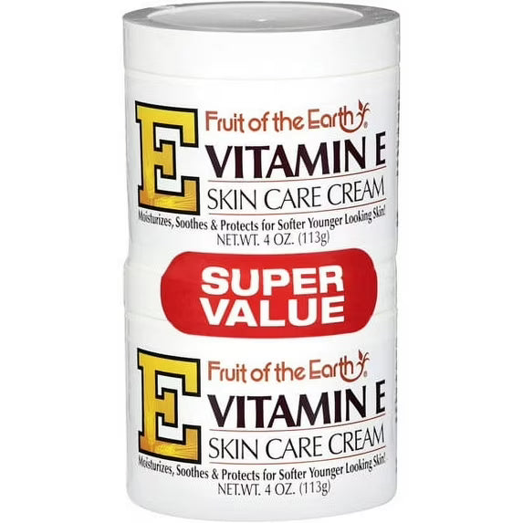 Fruit of the Earth Vitamin E Skin Care Cream Super Value, 4 Oz., 2 pack