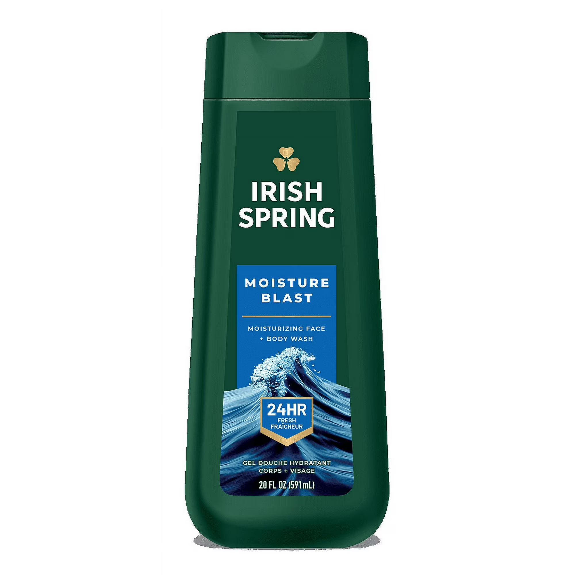 Irish Spring Mens Body Wash, Moisture Blast Body Wash for Men, All Skin Types, 20 fl oz Bottle