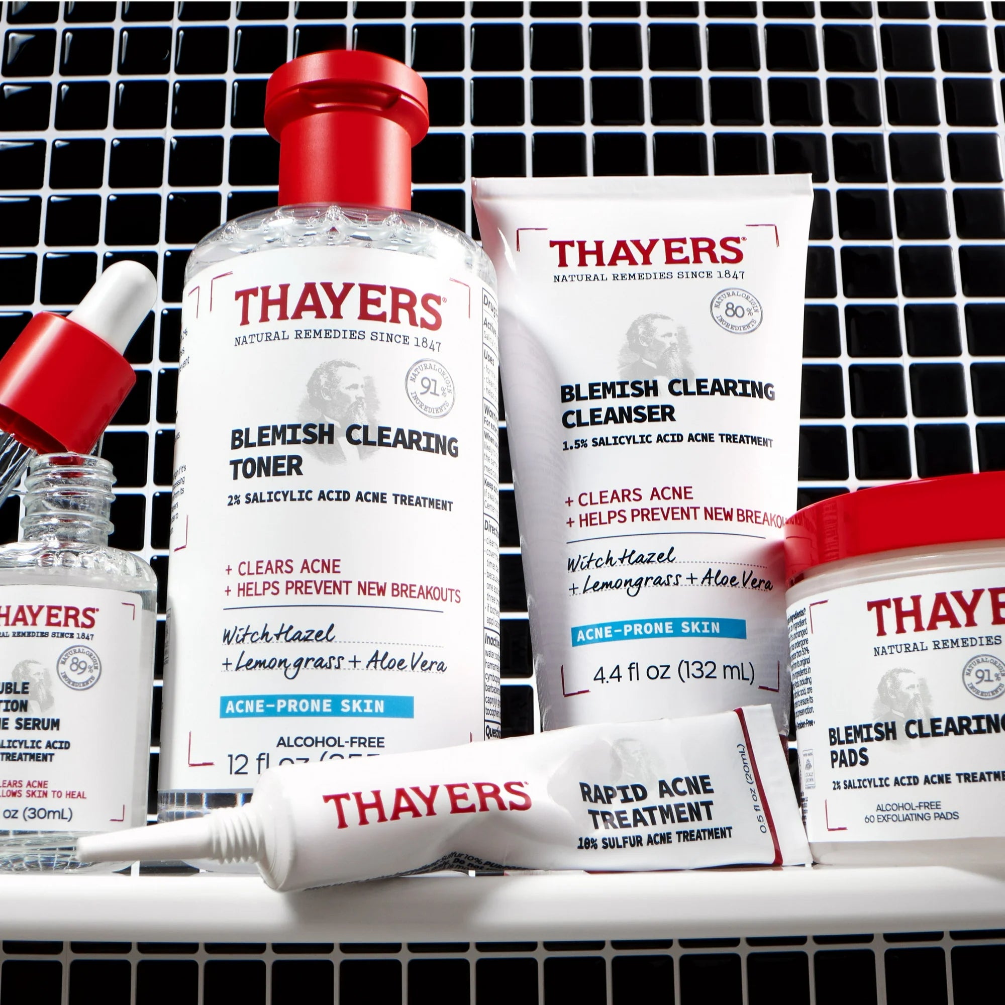 Thayers Natural Remedies Blemish Clearing Pads, 2% Salicylic Acid Acne Treatment - 60ct