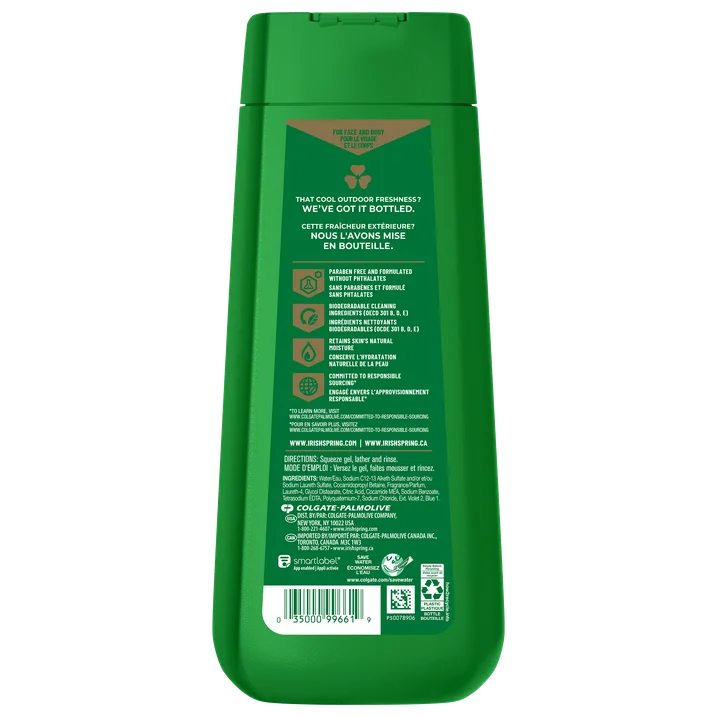 Irish Spring Mens Body Wash, Moisture Blast Body Wash for Men, All Skin Types, 20 fl oz Bottle
