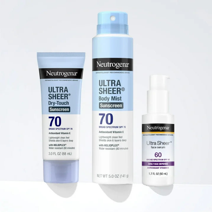 Neutrogena Ultra Sheer Sunscreen Spray, Lightweight, SPF 70, 5 oz