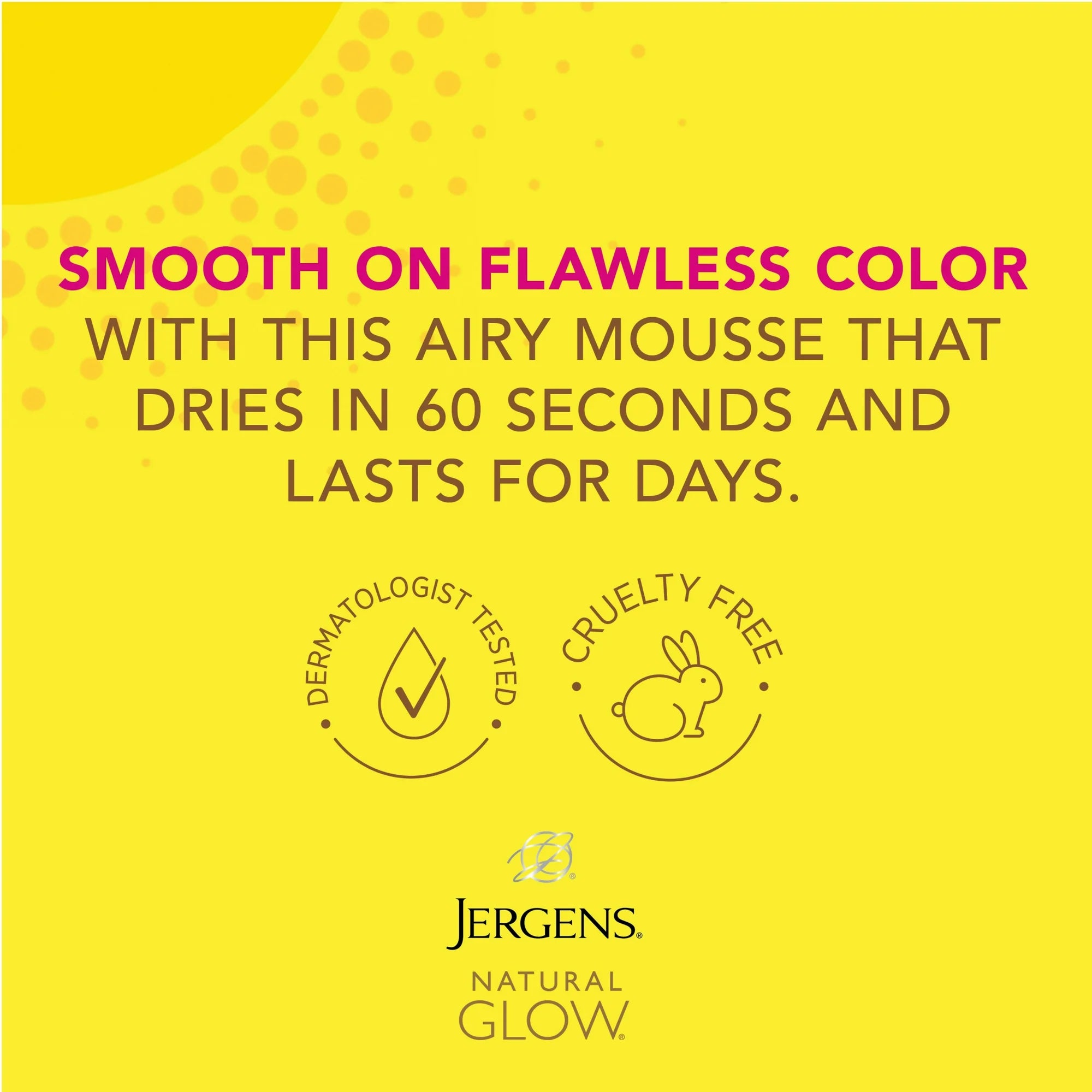 Jergens Natural Glow Instant Sun Sunless Tanning Mousse, Self Tanner Deep Bronze Tan, 6 oz
